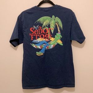 Señor Frog’s Vallarta Mexico navy T-shirt Navy Sz M
